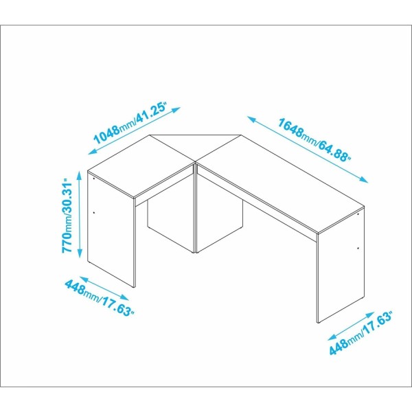 Encontraproduto.com.br - Mesa de Escritório em L - Branco