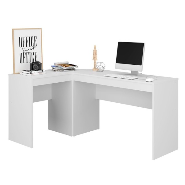 Encontraproduto.com.br - Mesa de Escritório em L - Branco