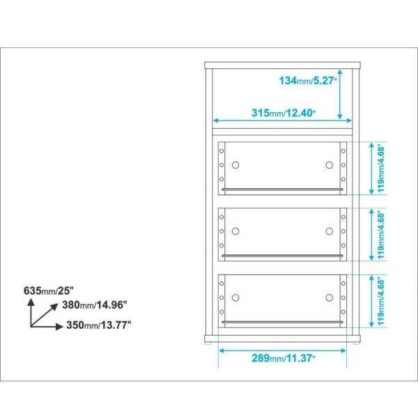 Encontraproduto.com.br - Gaveteiro com 3 Gavetas e 1 Nicho - Castanho/Branco