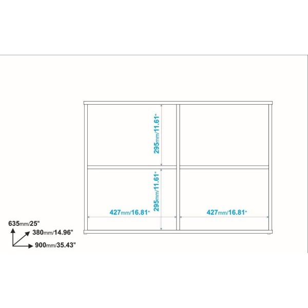 Encontraproduto.com.br - Balcão Multiuso com 1 Porta de Correr - Castanho/Branco