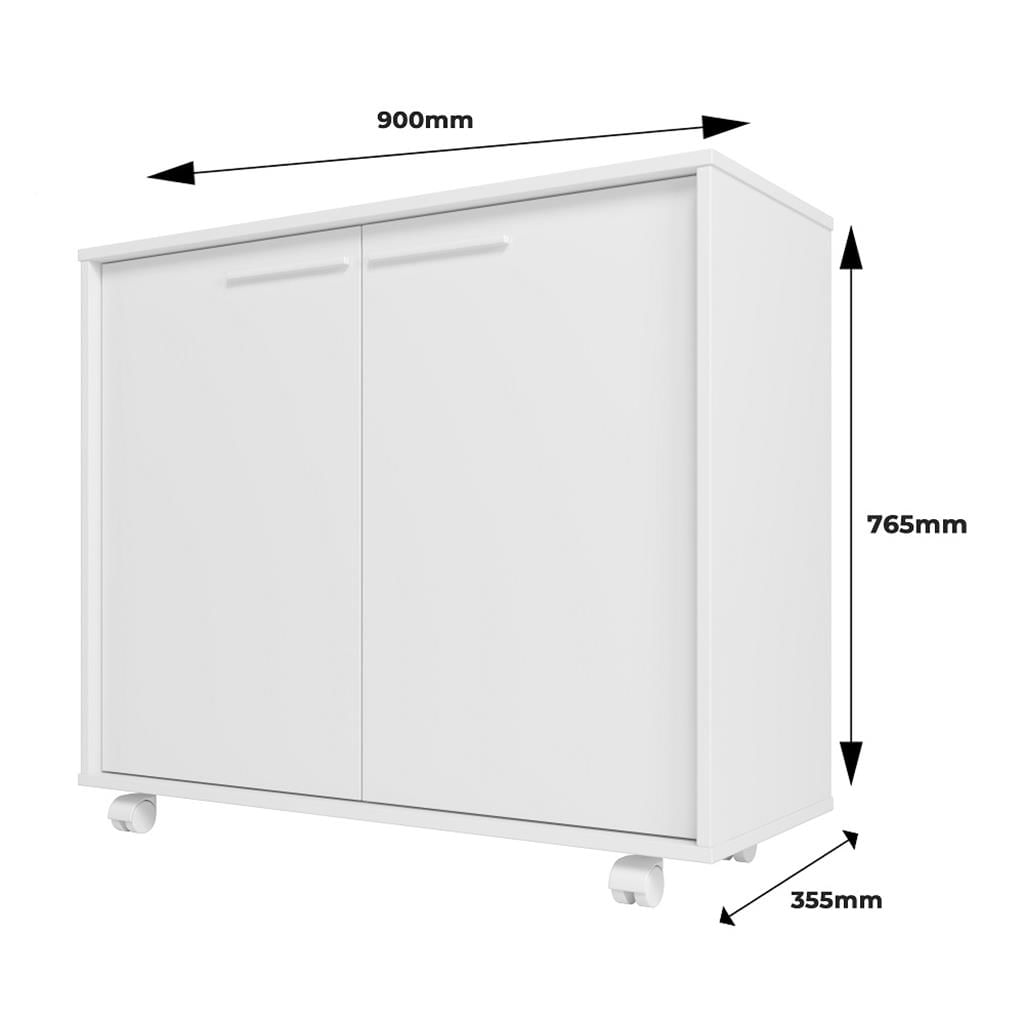 Encontraproduto.com.br - Balcão 2 Portas com Rodízios BHO74 BRV Móveis