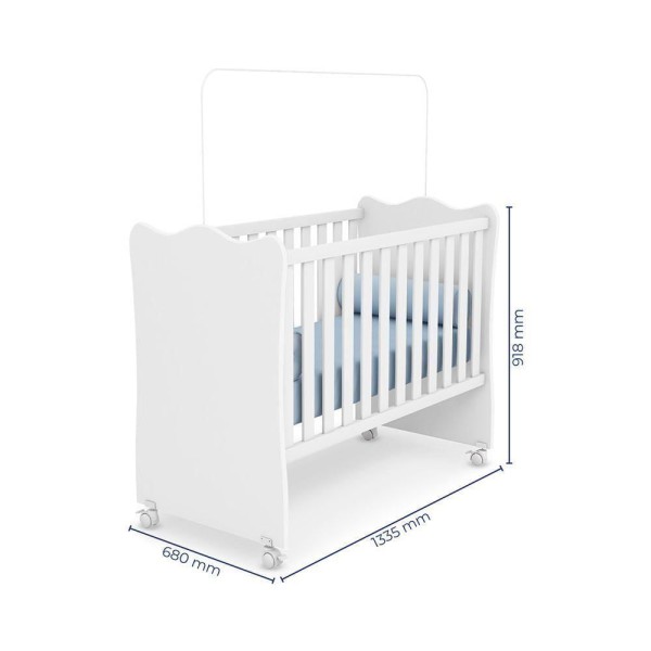 Encontraproduto.com.br - Quarto Para Bebê Com Guarda Roupa Berço Doce Sonho Branco