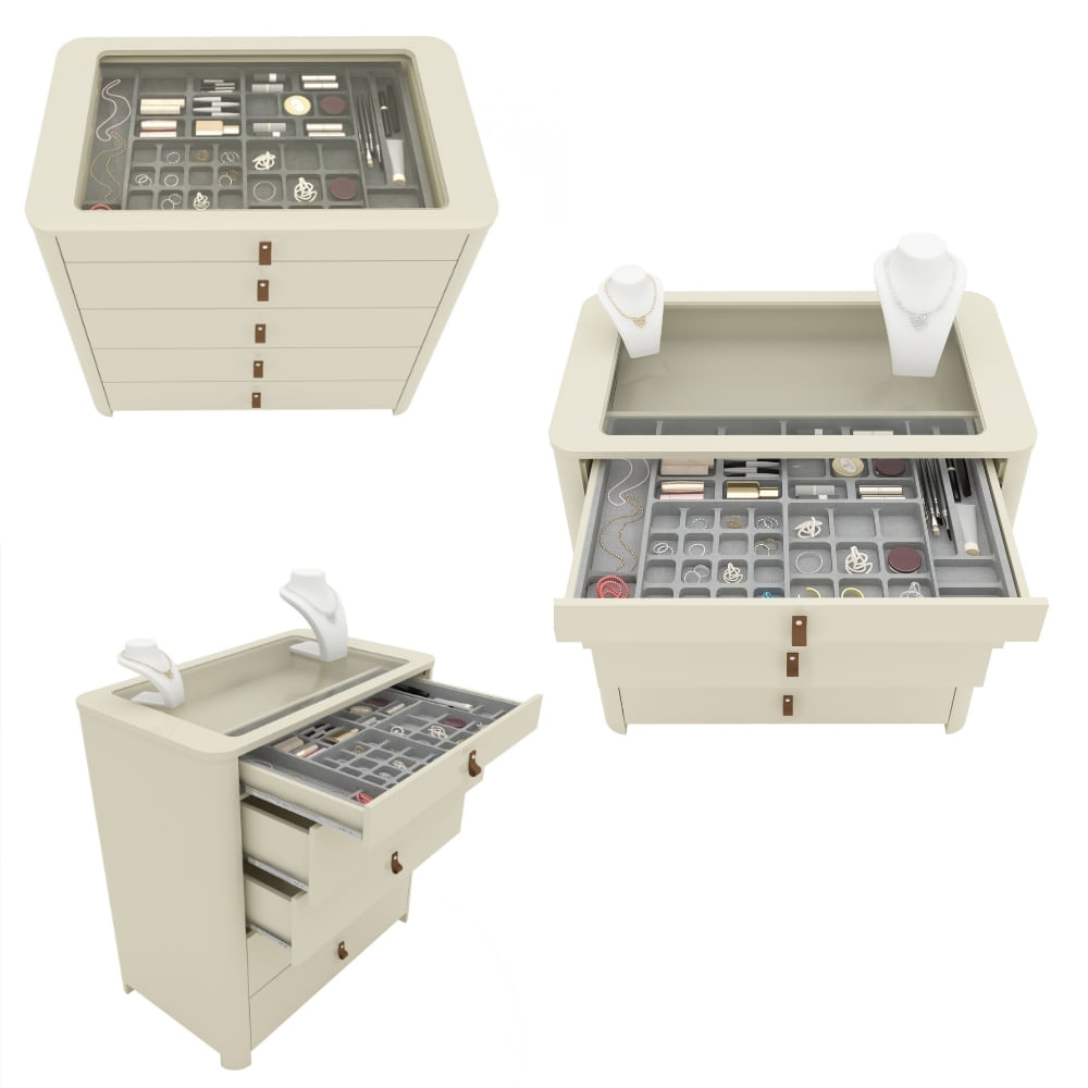 Encontraproduto.com.br - Cômoda 5 Gavetas em MDF Innova Gelius
