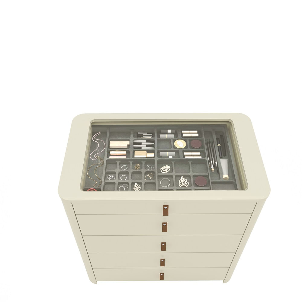 Encontraproduto.com.br - Cômoda 5 Gavetas em MDF Innova Gelius