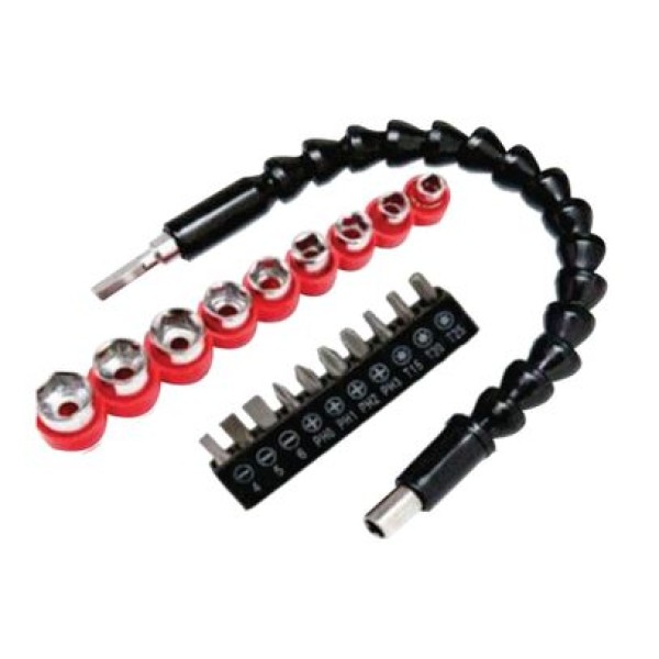 Encontraproduto.com.br - Conjunto Extensão Flexivel Para Parafusadeira 1/4