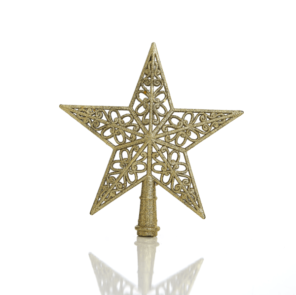 PONTEIRA ESTRELA FLORAL DOURADO 21CM 13055DR BELA FLOR