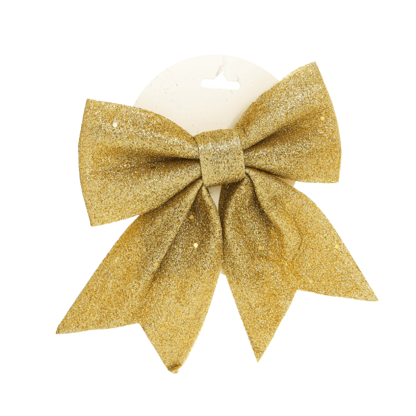 Enfeite de Natal Laço Dourado 20X23CM - BELA FLOR