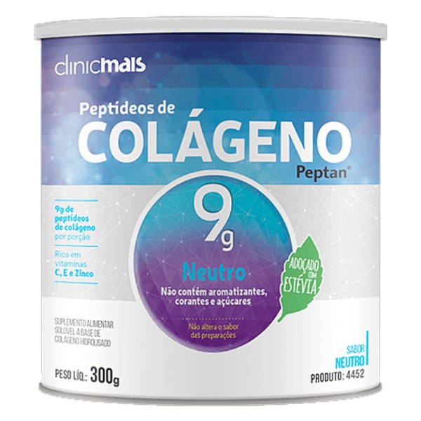 Encontraproduto.com.br - Colágeno Peptan 9g Com Estévia Sabor Neutro 300g - Chá Mais
