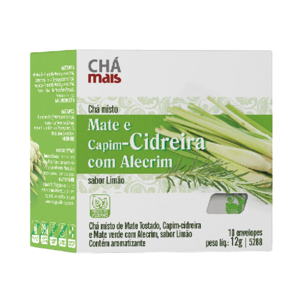 Encontraproduto.com.br - Chá Misto Capim-Cidreira com Alecrim Sabor Limão 10 Sachês - Chá mais