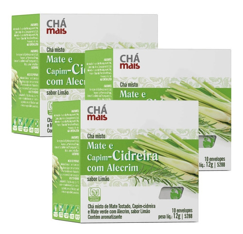 Encontraproduto.com.br - Chá Misto Capim-Cidreira com Alecrim Sabor Limão 10 Sachês - Chá mais