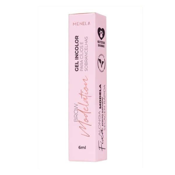 Encontraproduto.com.br - Gel Incolor Para Cilios e Sobrancelhas 6ml Brow Modelation - Menela