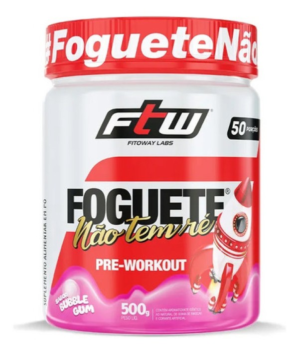 Pré Treino Foguete Não Tem Ré 500g Sabor Chiclete Ftw