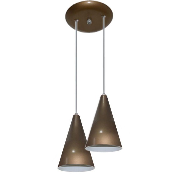 Encontraproduto.com.br - Luminária Pendente Colorido Duplo Cor Ouro Velho