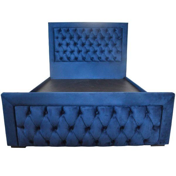 Encontraproduto.com.br - Base Com Cabeceira Marjom Botone 30x200x140cm Azul