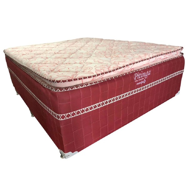 Encontraproduto.com.br - Cama Box Queen Marjom Pitinga Mola Ensacada 66x158x198 (MP)