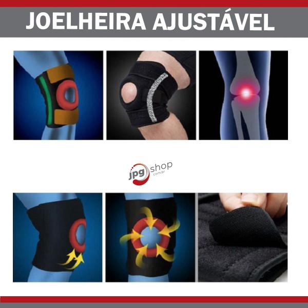 Encontraproduto.com.br - Joelheira com Velcro MB Fit Ajustável