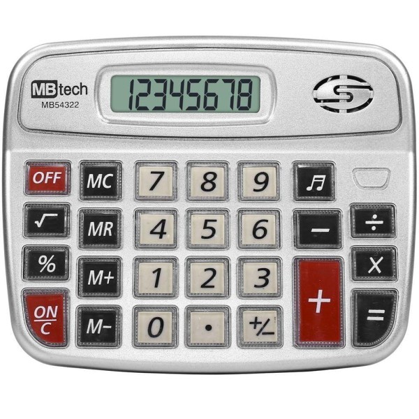 Encontraproduto.com.br - Calculadora Digital 8 Dígitos Mbtech Mb54322