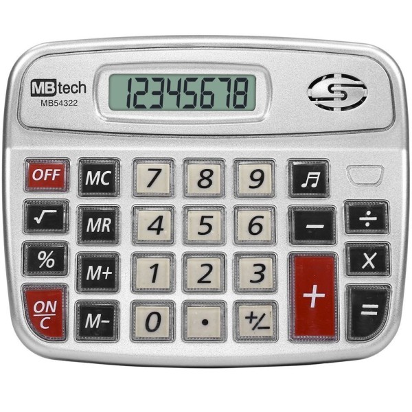 Encontraproduto.com.br - Calculadora Digital 8 Dígitos Mbtech Mb54322