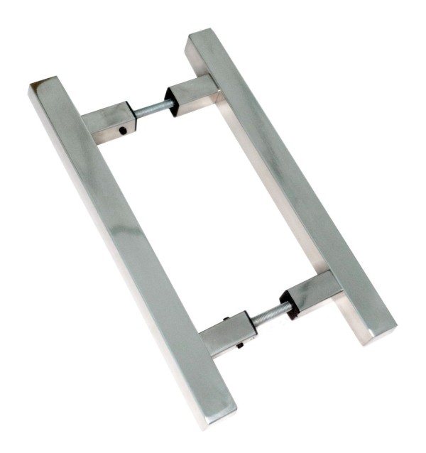 Encontraproduto.com.br - Puxador de Porta Quadrado 25x25x300MM em Inox Polido Reis Inox