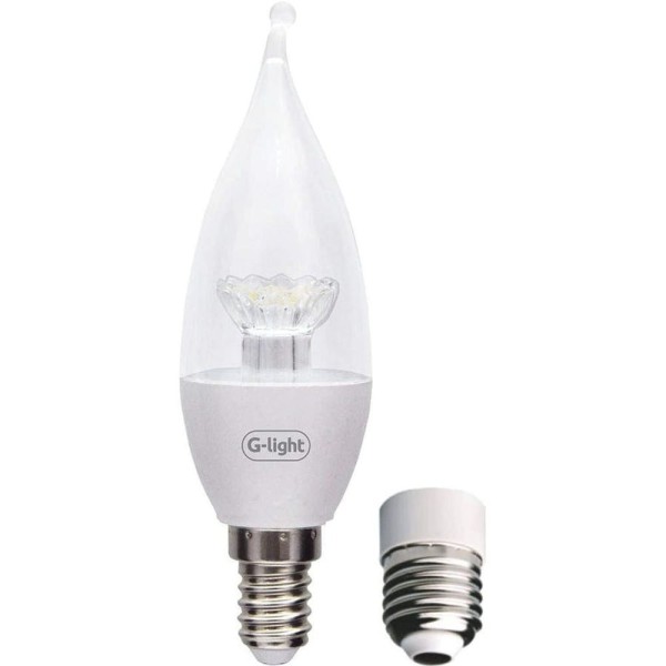 Encontraproduto.com.br - Lâmpada G-Light Chama Vela Clara Led C35 4W 3000K Autovolt