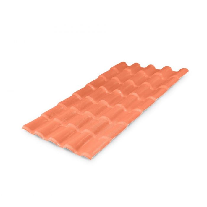 Telha de Pvc Terracota 3,28X0,88m Lux Telhas