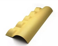 Encontraproduto.com.br - Cumeeira Articulada Pvc Colonial 88Cm Lux Telhas Marfim