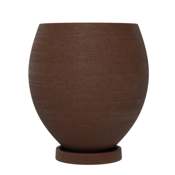 Encontraproduto.com.br - Vaso Oval 62x45cm Polietileno Sem Prato Fibrarte