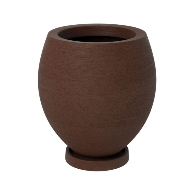 Encontraproduto.com.br - Vaso Oval 62x45cm Polietileno Sem Prato Fibrarte