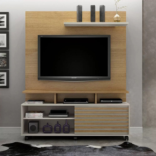Estante Home para TV Até 60 Polegadas 1 Porta com Rodízios Star Valdemoveis