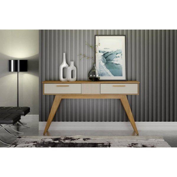 Encontraproduto.com.br - Aparador Livia -Cinamomo/Off White-1,62X 0,42X 0,14 Valdemoveis