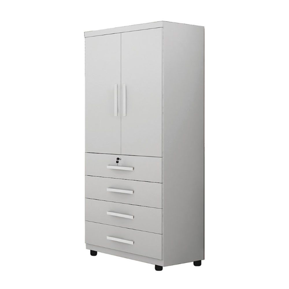 Roupeiro Conjugado New Maia 2 Portas 4 Gavetas Mdp Benetil Branco
