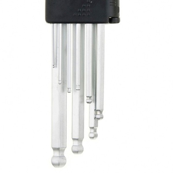 Encontraproduto.com.br - Jogo de Chaves Allen Abaulada Longa MTX 1,50 X 10mm com 9 Peças