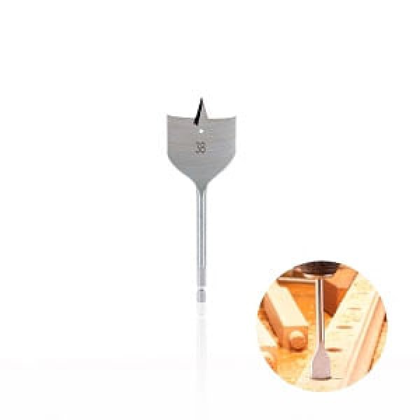 Encontraproduto.com.br - Broca chata para madeira 38x150mm com haste sextavada Matrix