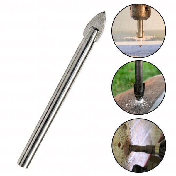 Broca para cerâmica e vidro 3mm com haste cilíndrica Matrix