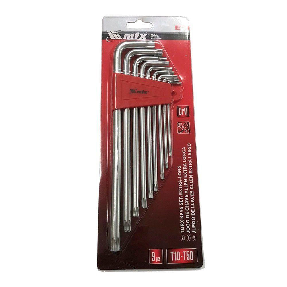Jogo de Chave Torx MTX 123079 Extralonga com 9 Peças