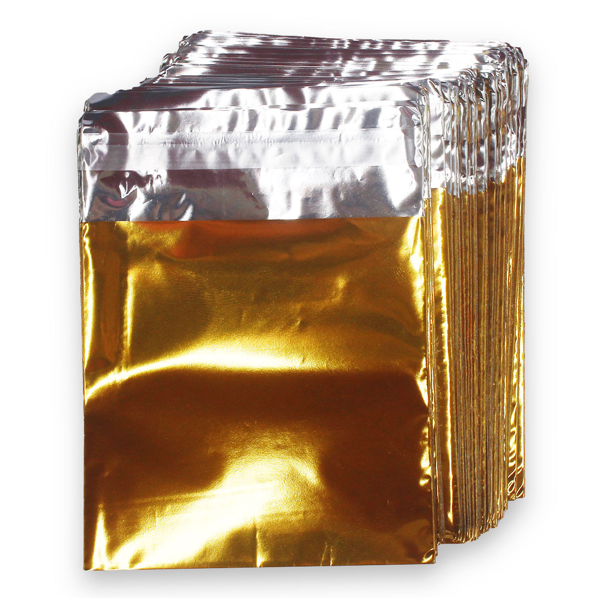 Encontraproduto.com.br - 50 Unidades Saco Adesivado Metalizado Tamanho 8x8 cm