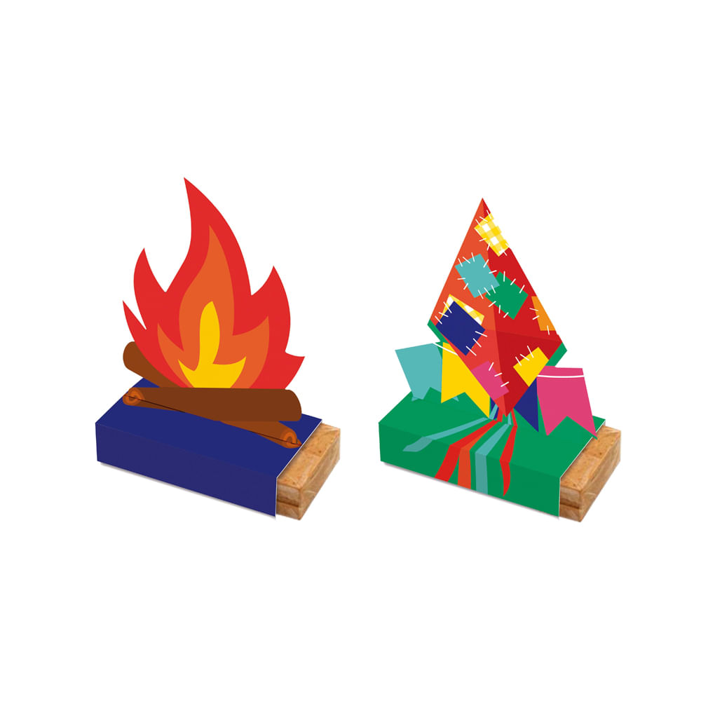 Encontraproduto.com.br - Decoração Festa Junina 8 Caixinhas Para Paçoca Quadrada
