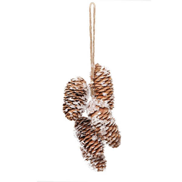 Encontraproduto.com.br - Cordão De Pinhas Nevadas Marrom 1un 30x10x1cm 1207614
