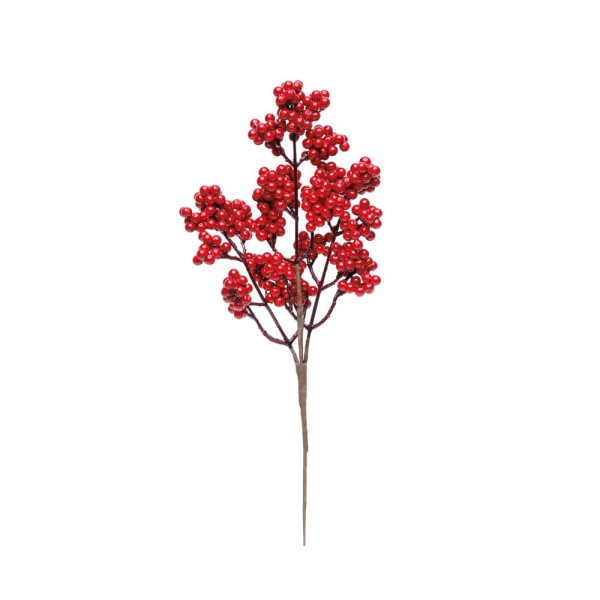 Encontraproduto.com.br - Galho Curto Natalino C/frut Vrm 1un 35x12x4cm 1208532
