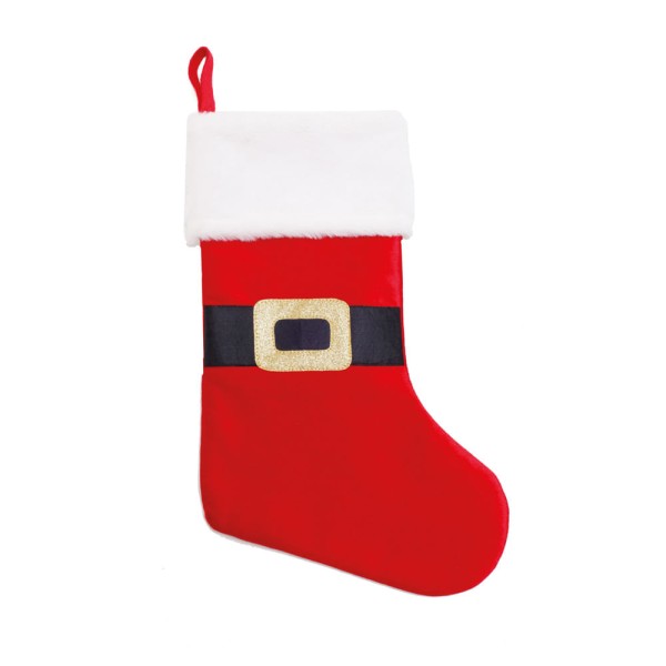 Encontraproduto.com.br - Bota Natalina Roupa Noel Vrm/bco/pto 40x25x1cm 1201159