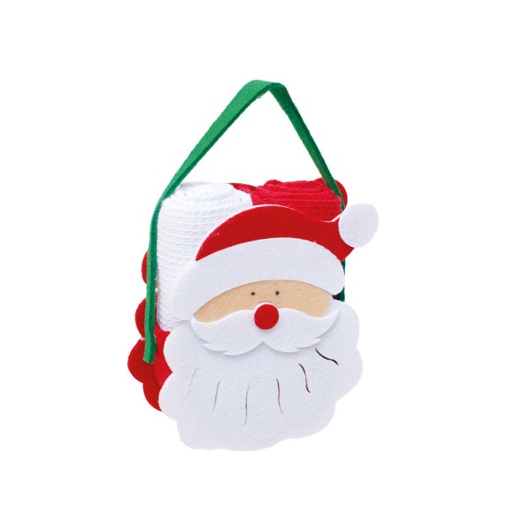Kit C/2 Toalhas De Mão Papai Noel C/ Sacola 1207850