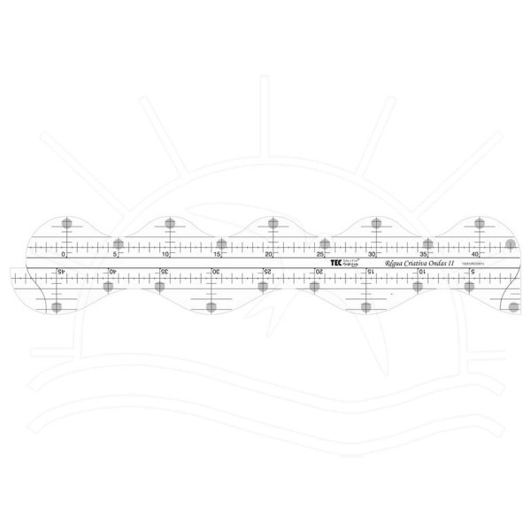 Encontraproduto.com.br - Régua Criativa Toke e Crie Ondas II - 10x50cm