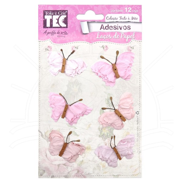 Adesivo Feitos à Mão Borboletas de Papel Delicada