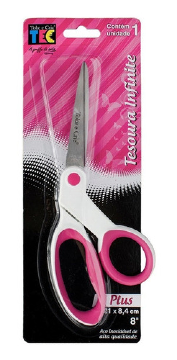 Tesoura Infinite Plus 21cm - Toke e Crie