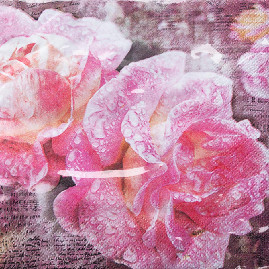 Guardanapo para Decoupage Rosas Inglesas - 5 Unidades