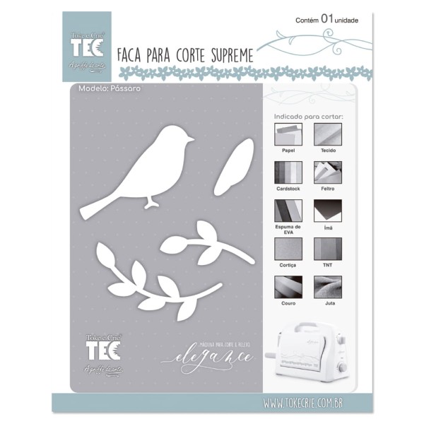 Encontraproduto.com.br - Faca para Corte Supreme Pássaros Ref.21463 Toke e Crie