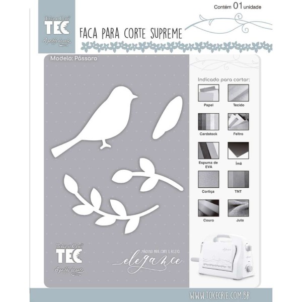 Encontraproduto.com.br - Faca para Corte Supreme Pássaros Ref.21463 Toke e Crie