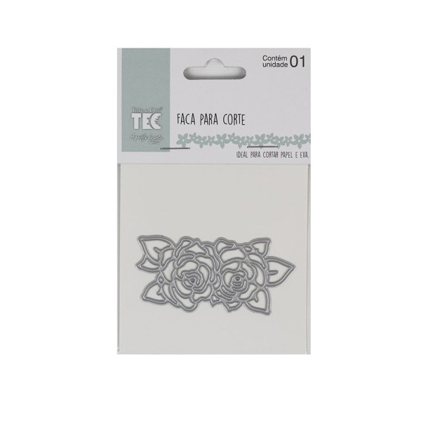 Encontraproduto.com.br - Faca para Corte Elegance Toke e Crie - Rosa Vazada 21892 - Fpc021