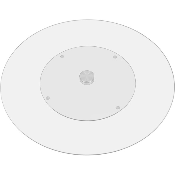Encontraproduto.com.br - Bailarina Prato Para Servir 2X45X45Cm Vidro Transp Giratorio