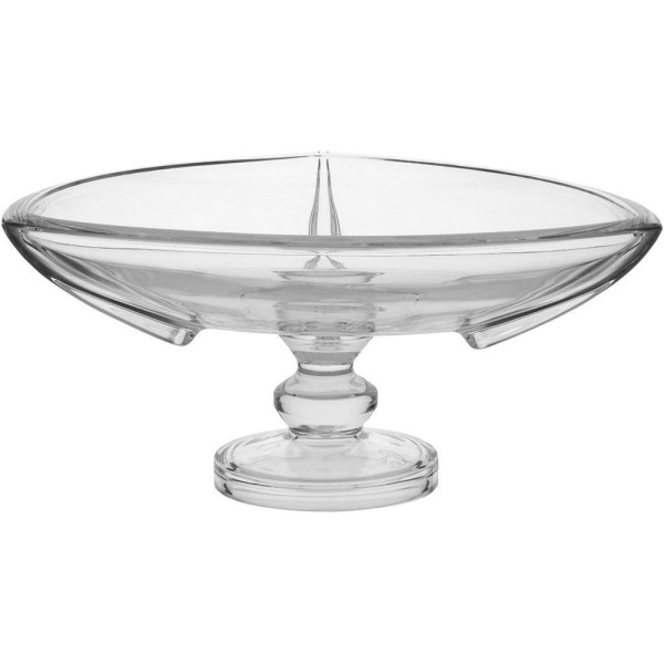 Encontraproduto.com.br - Yohanna Centro Mesa 16X33X33Cm Cristal Eco Transp Com Pé
